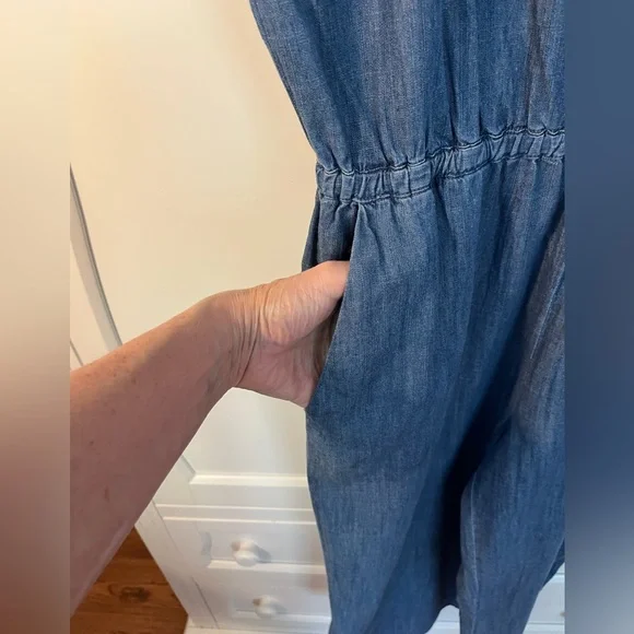 J. Crew Mercantile Denim Blue Jumpsuit - Picture 6 of 8